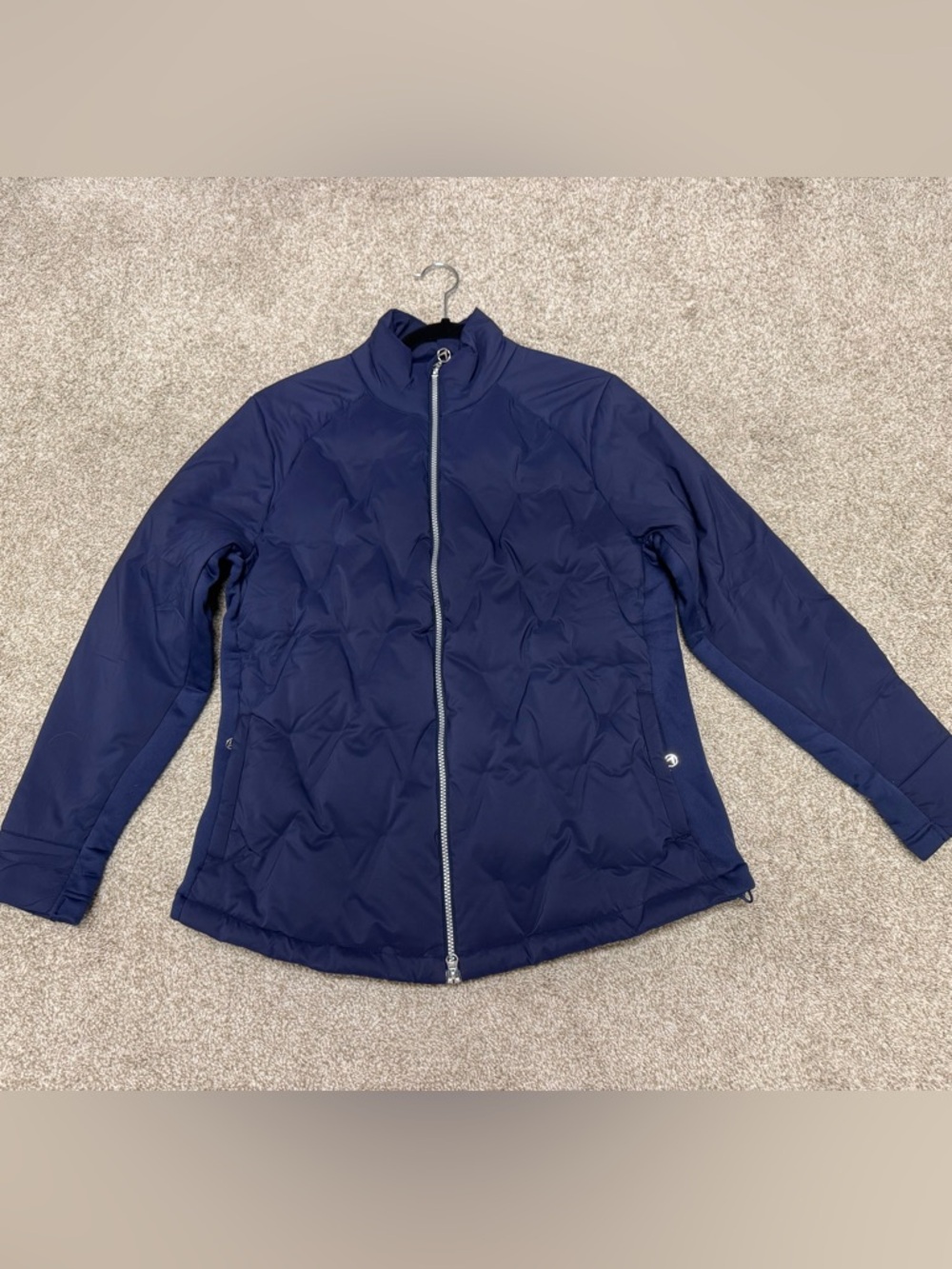 NWT Callaway Navy Quilted Puffer Jacket with Full Zip and Pockets